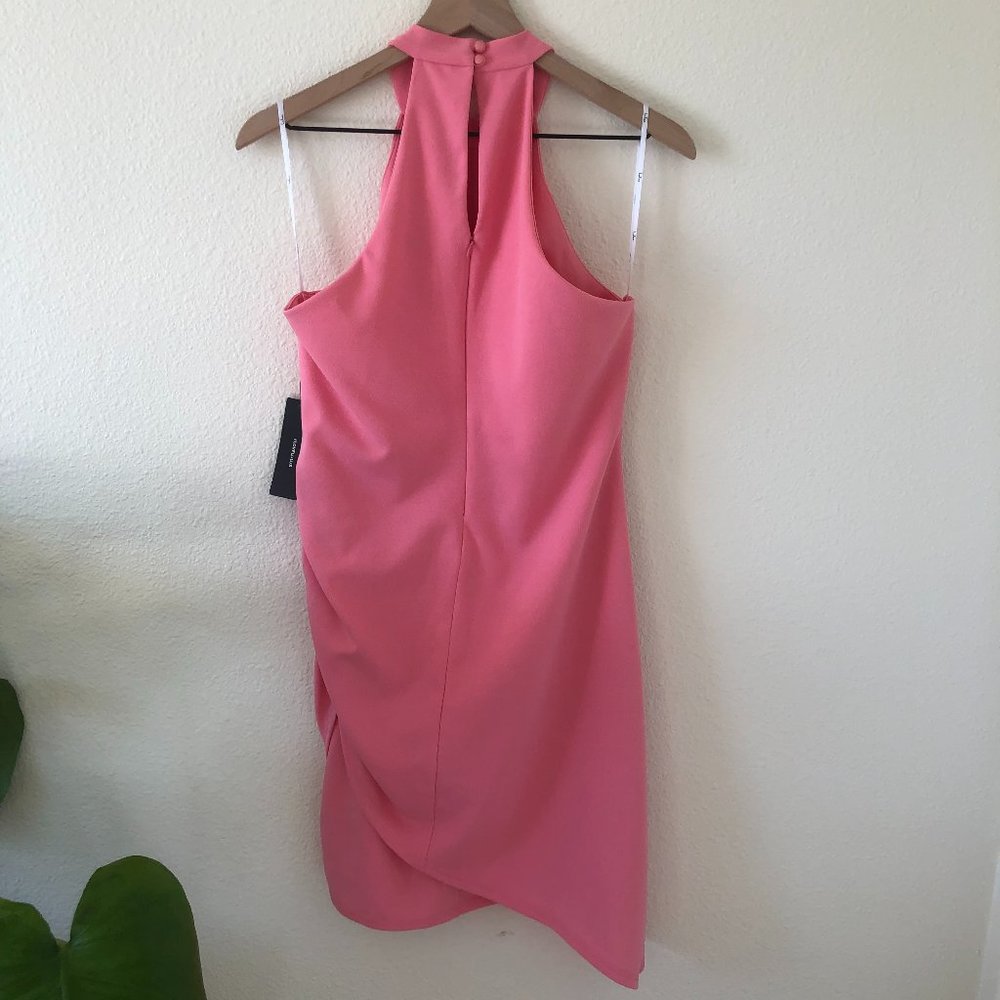 Pink Ruched Bodycon Halter Dress - Picture 8 of 10